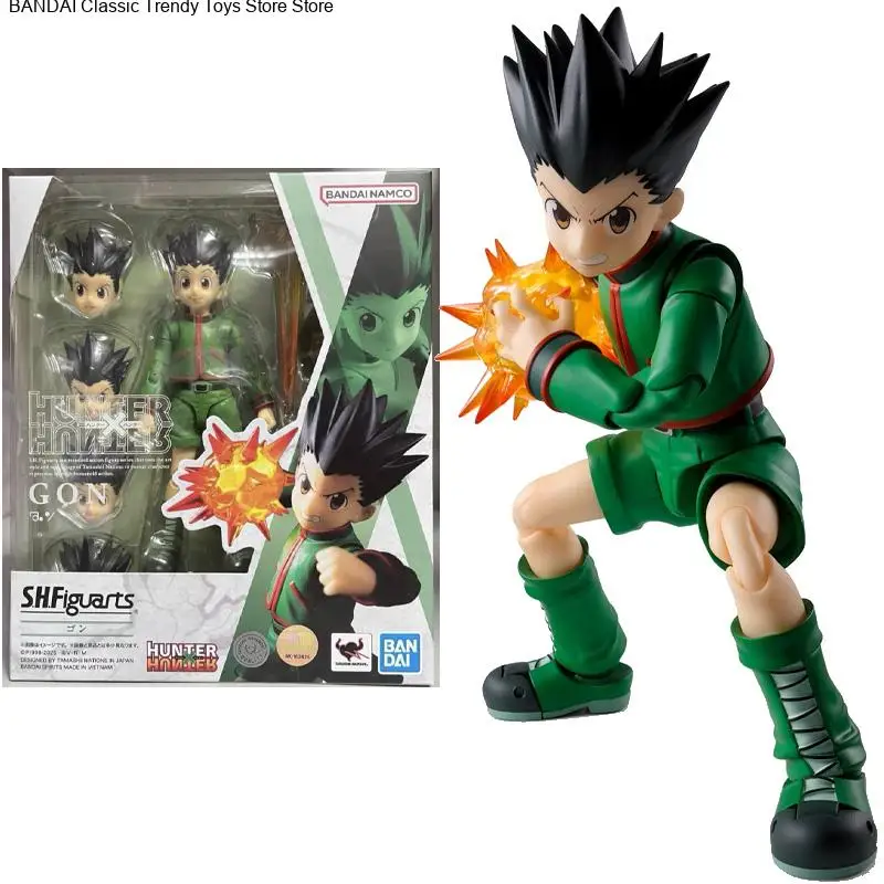 

В наличии оригинальные BANDAI SHF S.H.Figuarts Gon Freecss 13,5 см аниме фигурка модель Коллекционные экшн-игрушки подарки