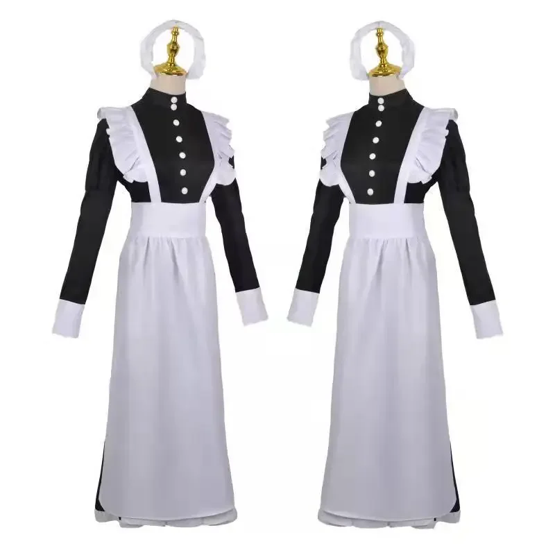 Butler Maid Dress Halloween Party Cosplay Costume Men in Uniform Girl Lolita Maid Skirt Apron Cross Dresser Women Dress