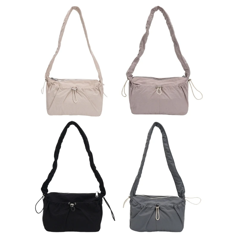 

Womens Bag Korean Styles Shoulder Bag Pleated Underarm Bag Students Clouds Bag