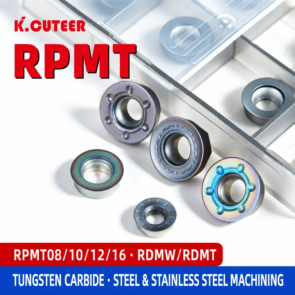 10 Stück Hartmetall-Fräseinsätze RPMT08T2 RPMT10T3 RPMT1204 RPMW1003 RDMW1605 Wendeschneidwerkzeug CNC-Drehmaschine Fräser