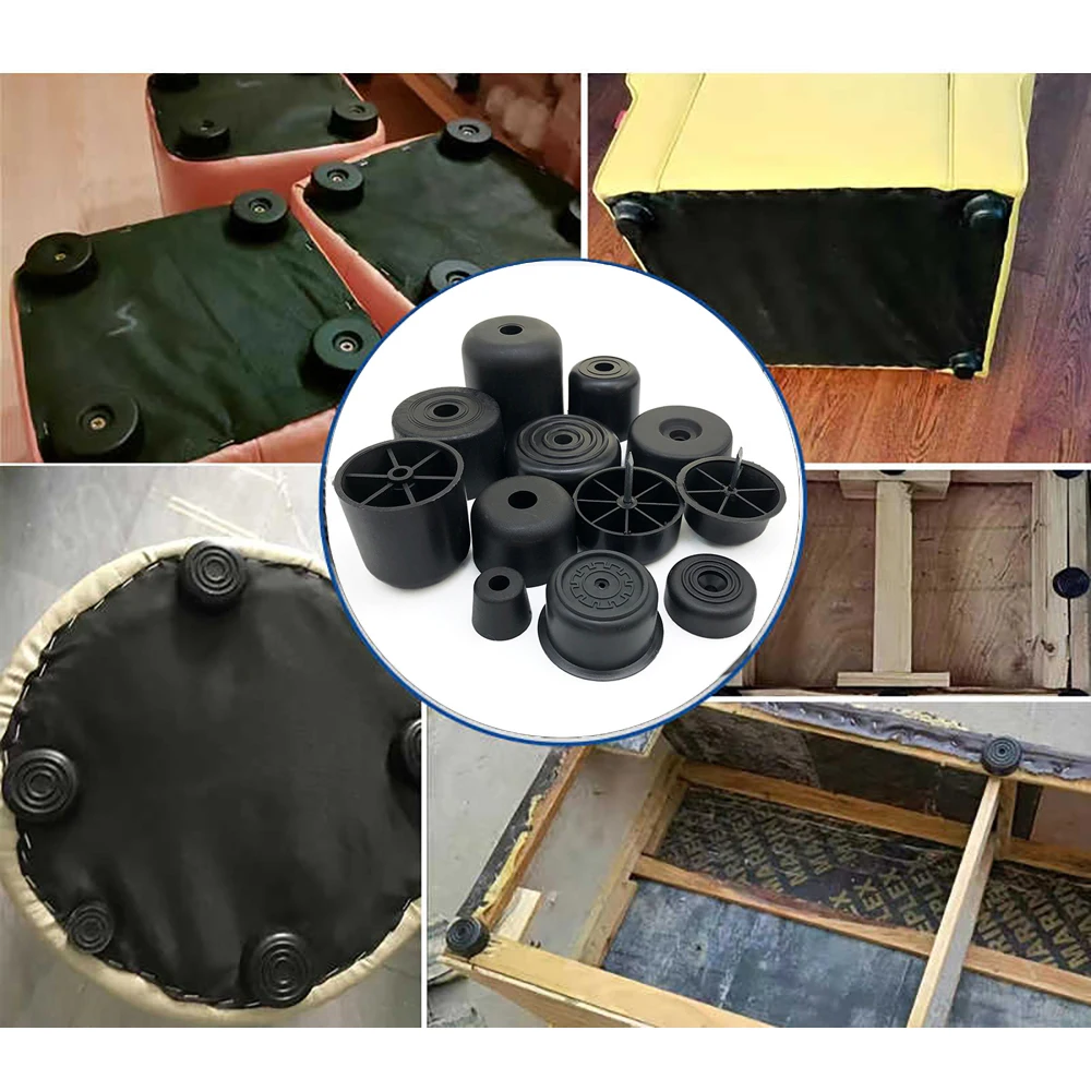 1Pcs Round Plastic Chair Table Sofa Furniture Legs Anti-slip And Silent Heightening Floor Furnitures Protector Noise Elimination