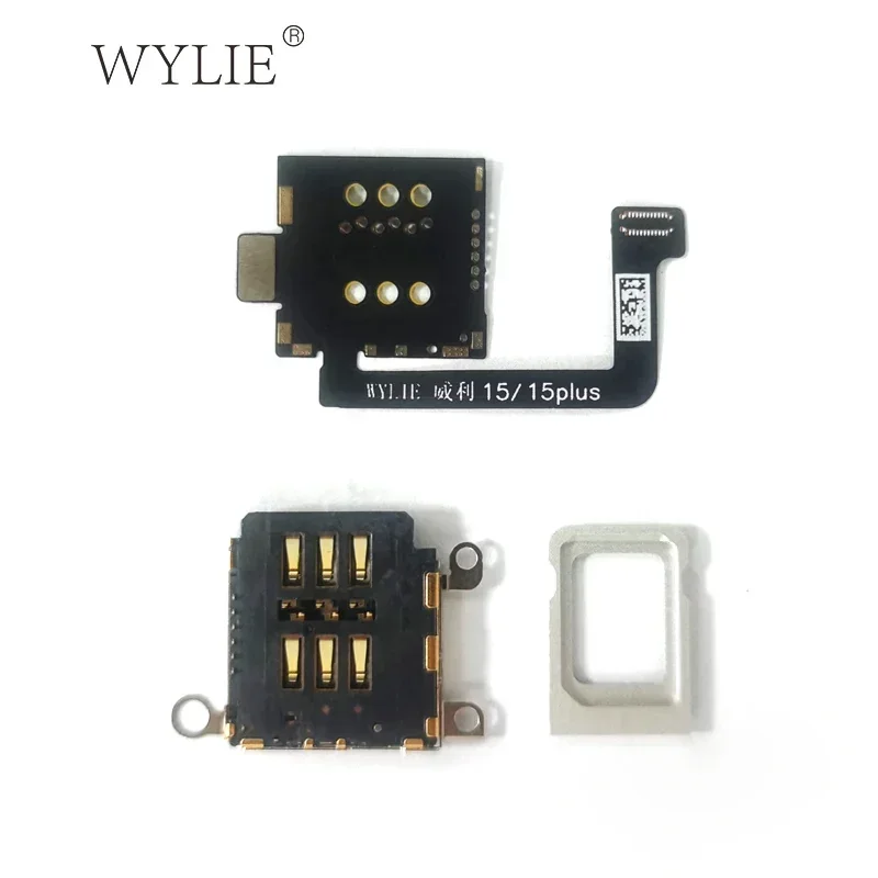 WYLIE Parts Esim Adapter For iPhone 15 Plus PRO PM USA Version SIM Card Reader Flex Slot Tray Holder Module Repair Tool