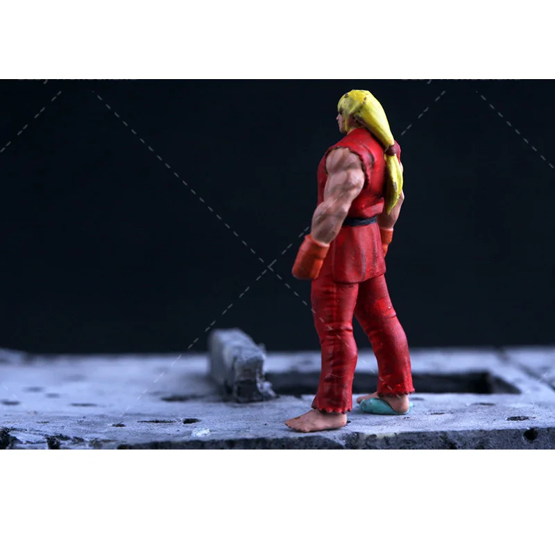 Malowane Miniaturki 1/72 Scena 2 Żołnierzy Ozdoba na Biurko Figurka Model Lalki Do Samochodu Zabawki