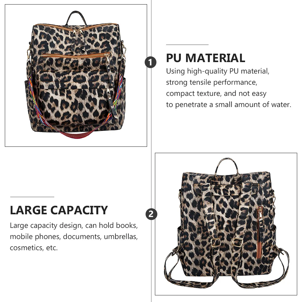 

1Pcs Leopard Print Large Storage Backpack Student Schoolbag Travel Bag Fashion Shoulder Book Bag Backpack Schoolbag
