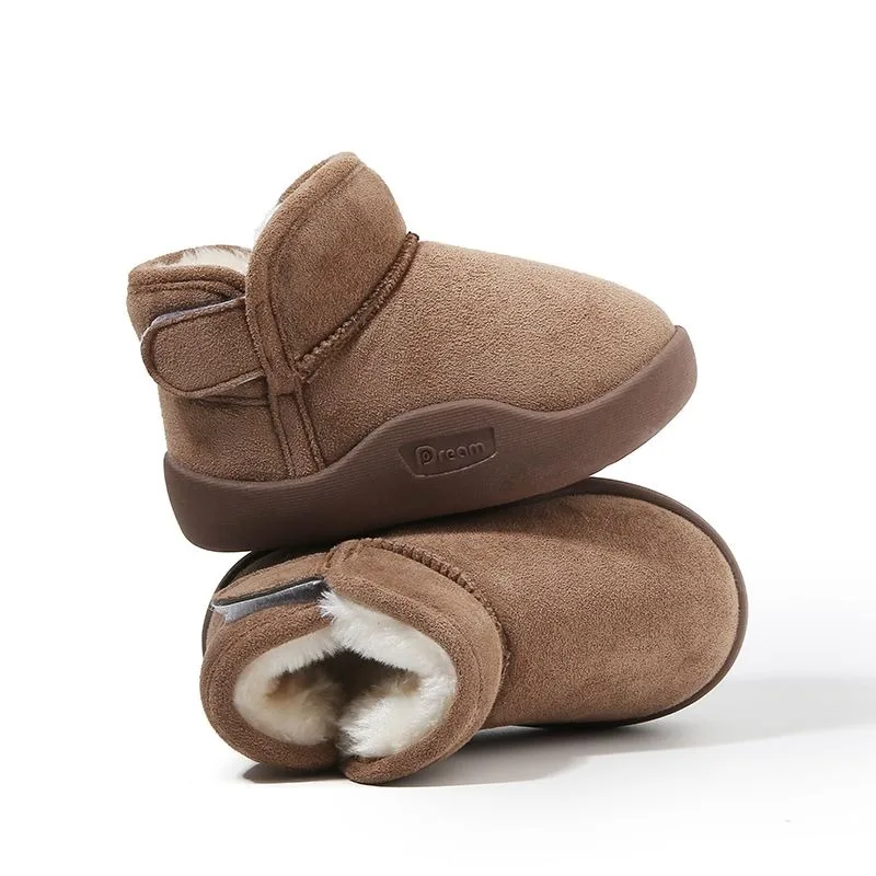 Crianças botas de neve de inverno engrossado forro quente unisex criança baixo corte botas curtas para uso ao ar livre nova chegada ​