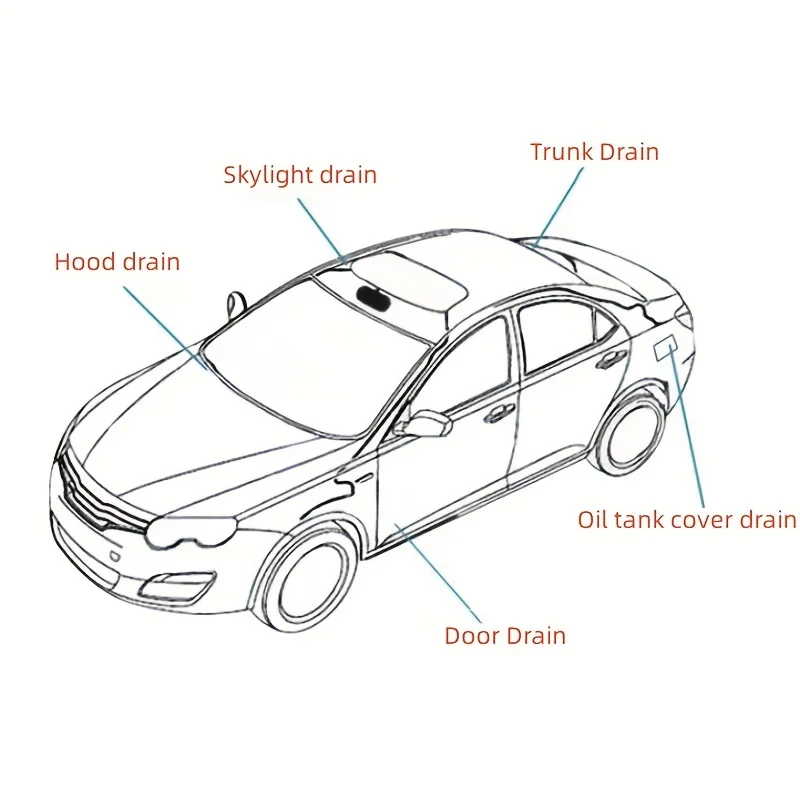 Car Sunroof Drain Cleaner, Car Door Drain Cleaner, Refrigerator Drain Cleaner, Fuel Tank Drain Pipe Cleaning Brush