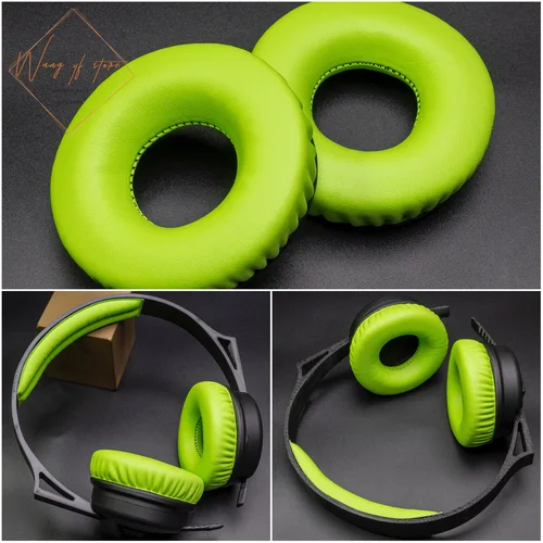 Almohadillas de repuesto de polipiel para auriculares Sennheiser HD25, HD25-II, HD25SP, HD25SP-II, piezas de reparación de cojines (verde)