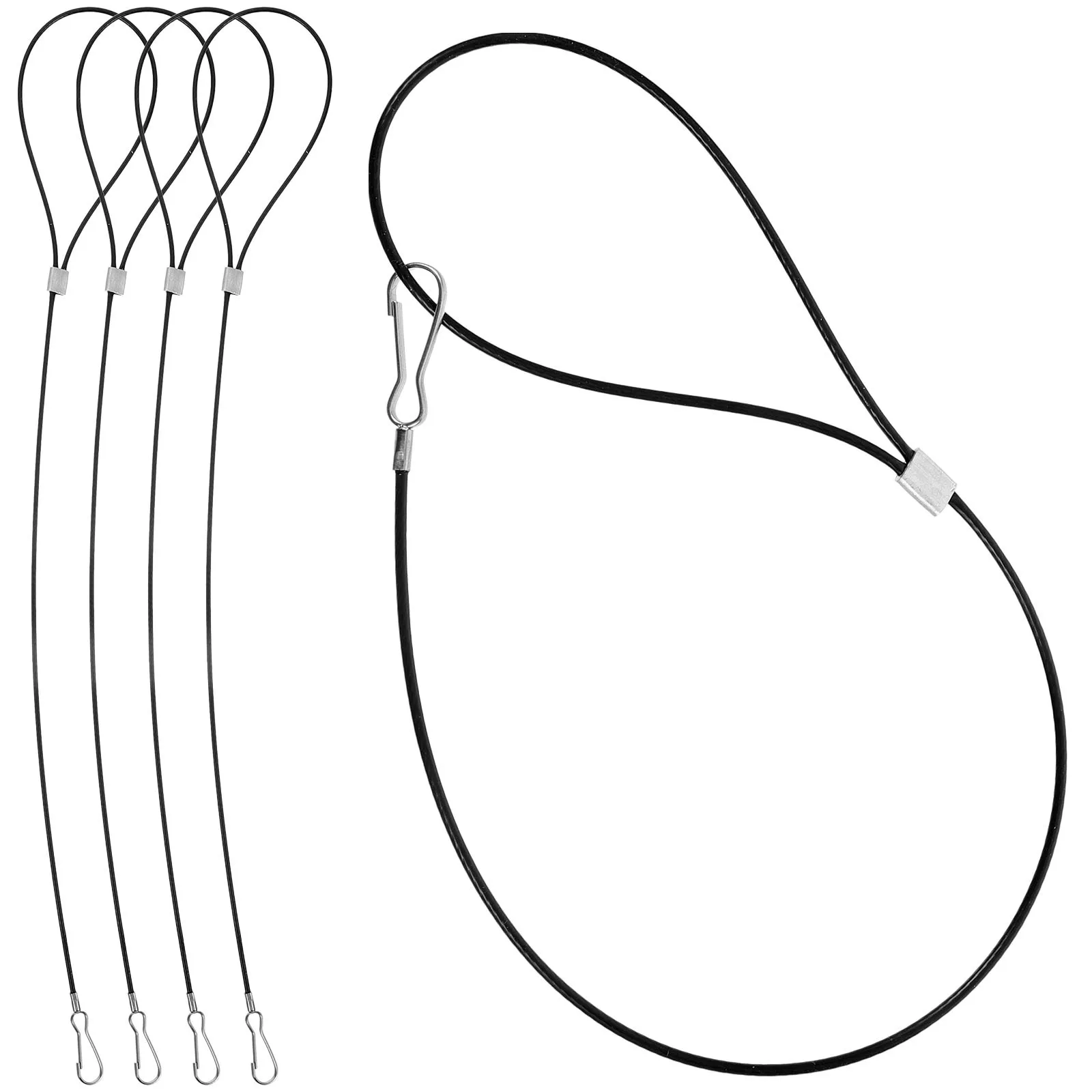 

5Pcs Stainless Steel Adjustable Gate Latch Cable Pulls Anti-Fall Rope for Metal Wooden Fence Outdoor Gate Security Hardware