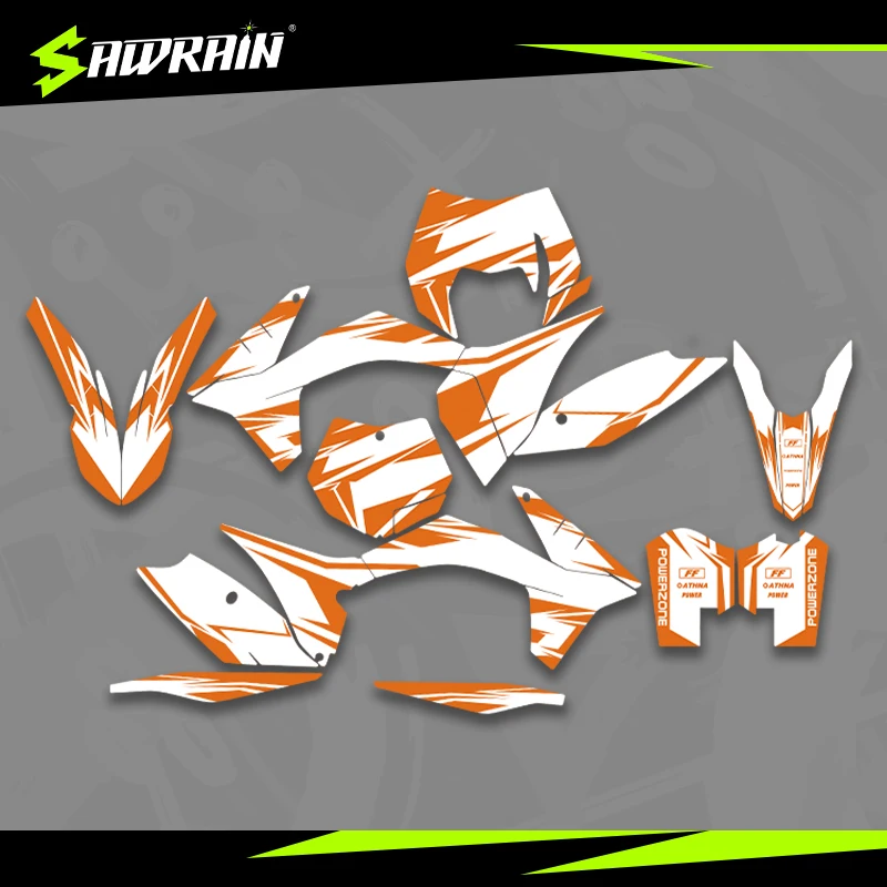 

Sawrain Motorcycle Graphics Backgrounds Decal Stickers Kits for KTM EXC XCW SXF 11-12SXF 12-13EXC 006