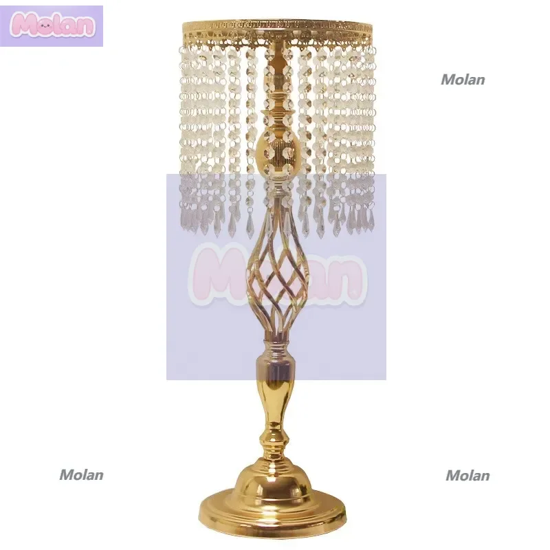 

New factory wedding props European wrought iron electroplated crystal bead curtain decorative ornament