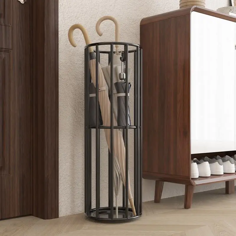 large-capacity-umbrella-stand-bucket-home-hotel-lobby-commercial-entrance-porch-storage-rack-iron-material-floor-mounted