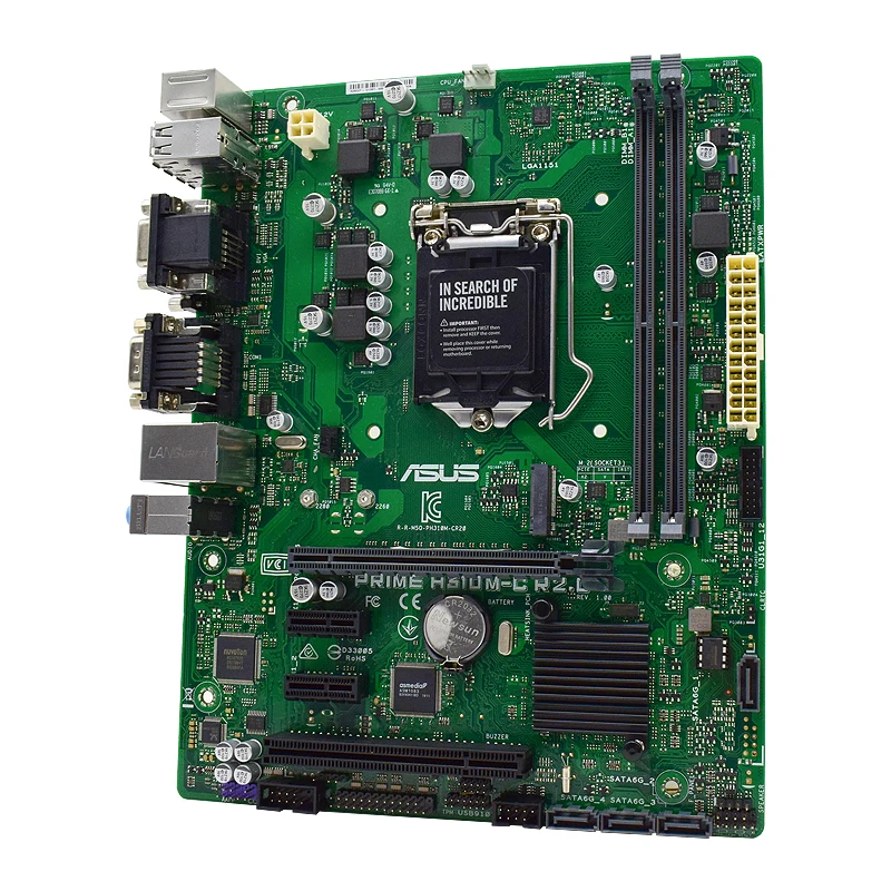 ASUS PRIME H310M-C R2.0 motherboard LGA 1151 H310 DDR4 Micro ATX support Core i3-8100 i3-9300T i5-9400 i5-9600 i7-8700 cpu