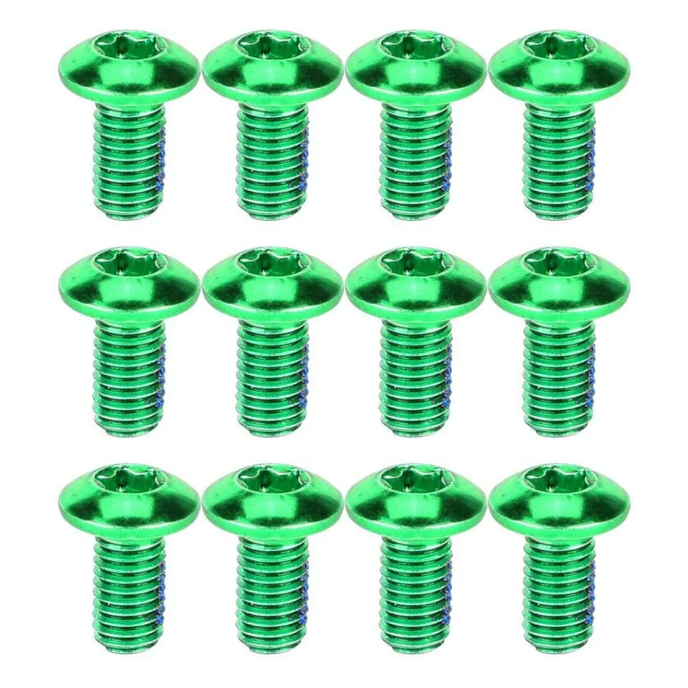 

12Pcs Bike Screw Titanium Steel High Strength Brake Pad Screws for Mountain Touring Road E-Bike Disc Brake Rotor Fixing