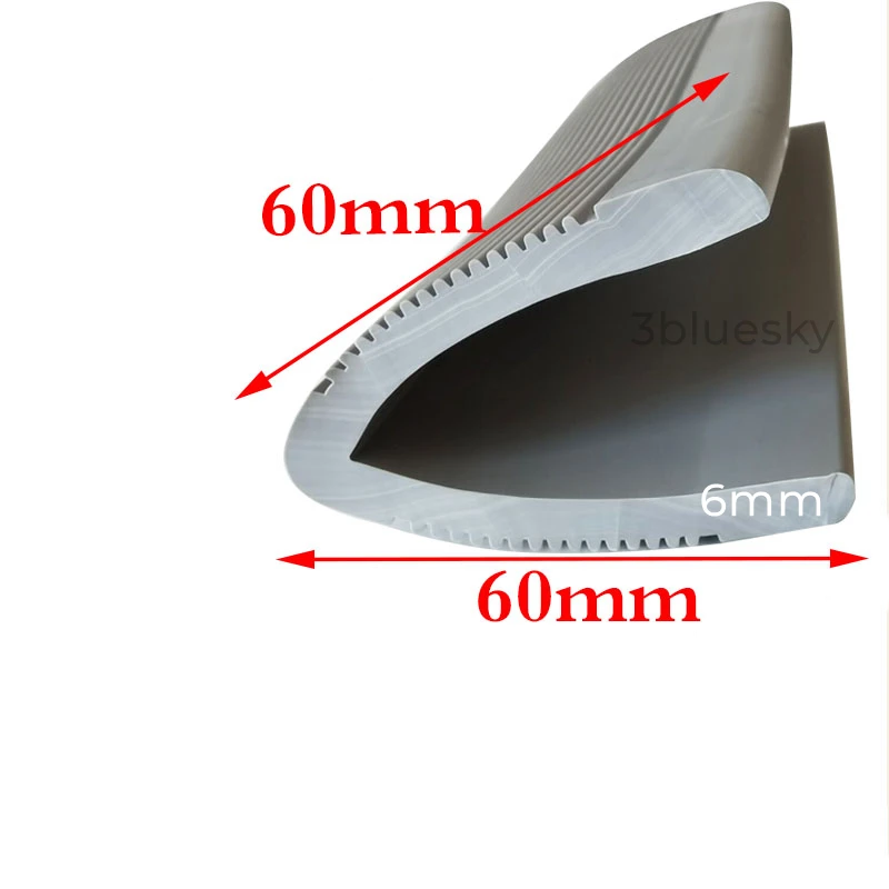 

Custom Rubber L Strip Angle Corner Protecor Edge Encloser Shield Collision Avoidance Gasket 60x60mm Grey