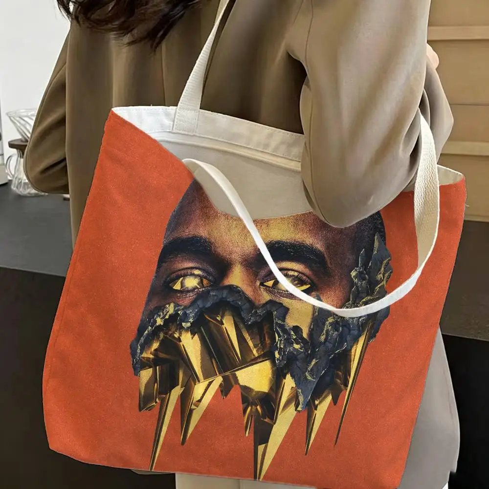 Kanye West YE Funny Print Shopping Bag Eco Shopper Cotton Jute Bag Reusable Bag Foldable Reusable Sac Tissu