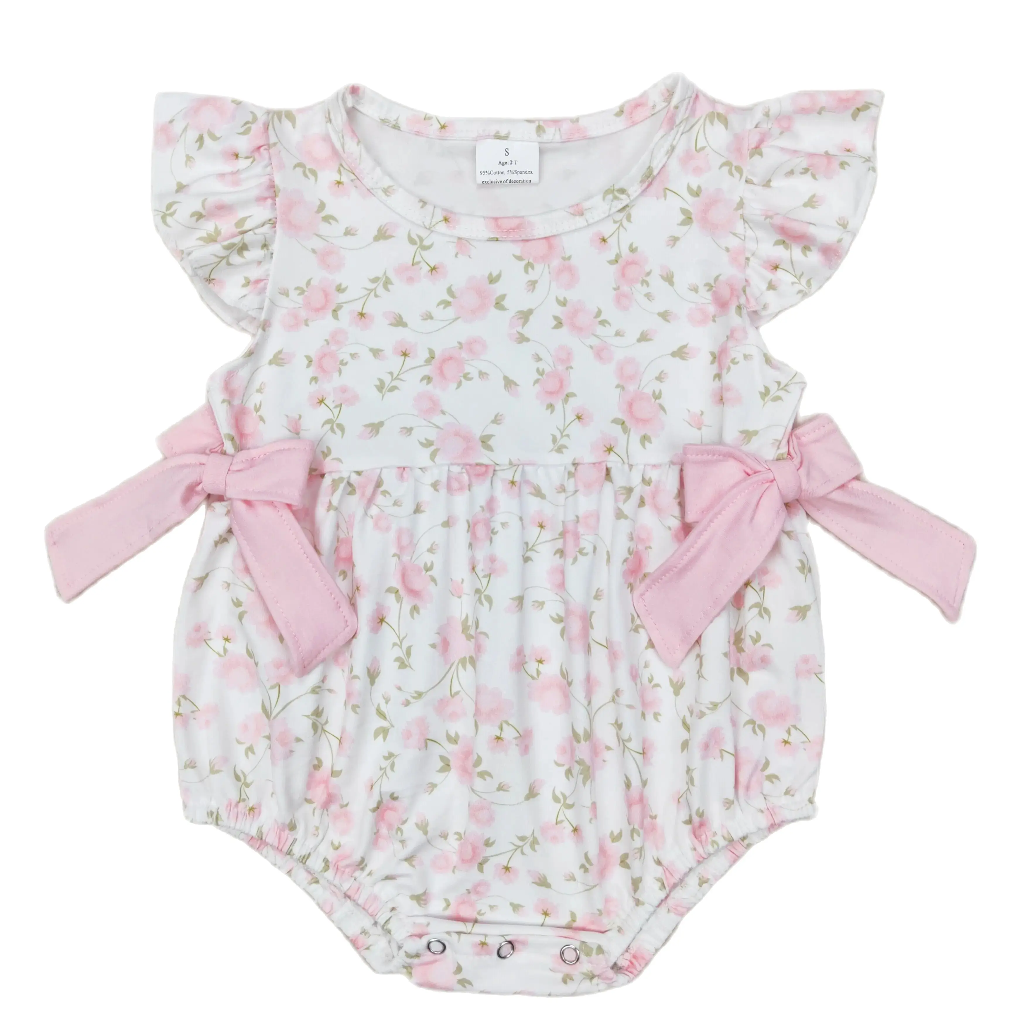 

Wholesale Baby Girl Newborn Floral Romper Bubble Print Pink Plaid Bow Jumpsuit Kid Children Toddler Summer One-piece Clothes