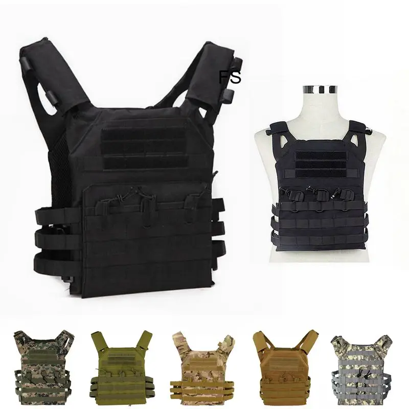 Chaleco táctico MOLLE JPC 600D, equipo Airsoft, portador de placa de caza de Paintball, chaleco de armadura corporal ligero protector para exteriores