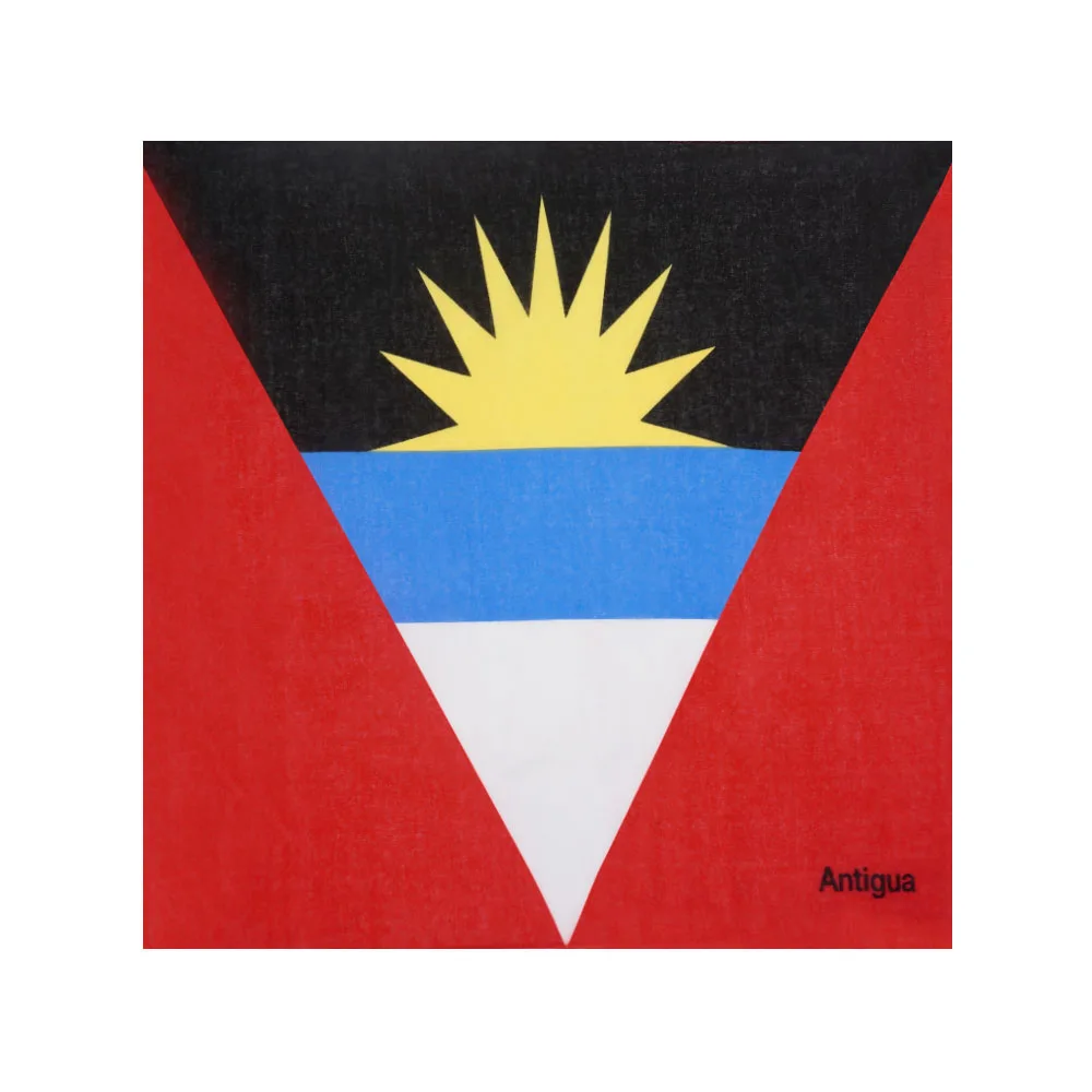 100% Katoen Bandana Jamaica Haiti Dominica Barbados St. Kitts Guyana Nationale Vlaggen Punk Sjaal Rijden Hoofdband Dansende Haarband