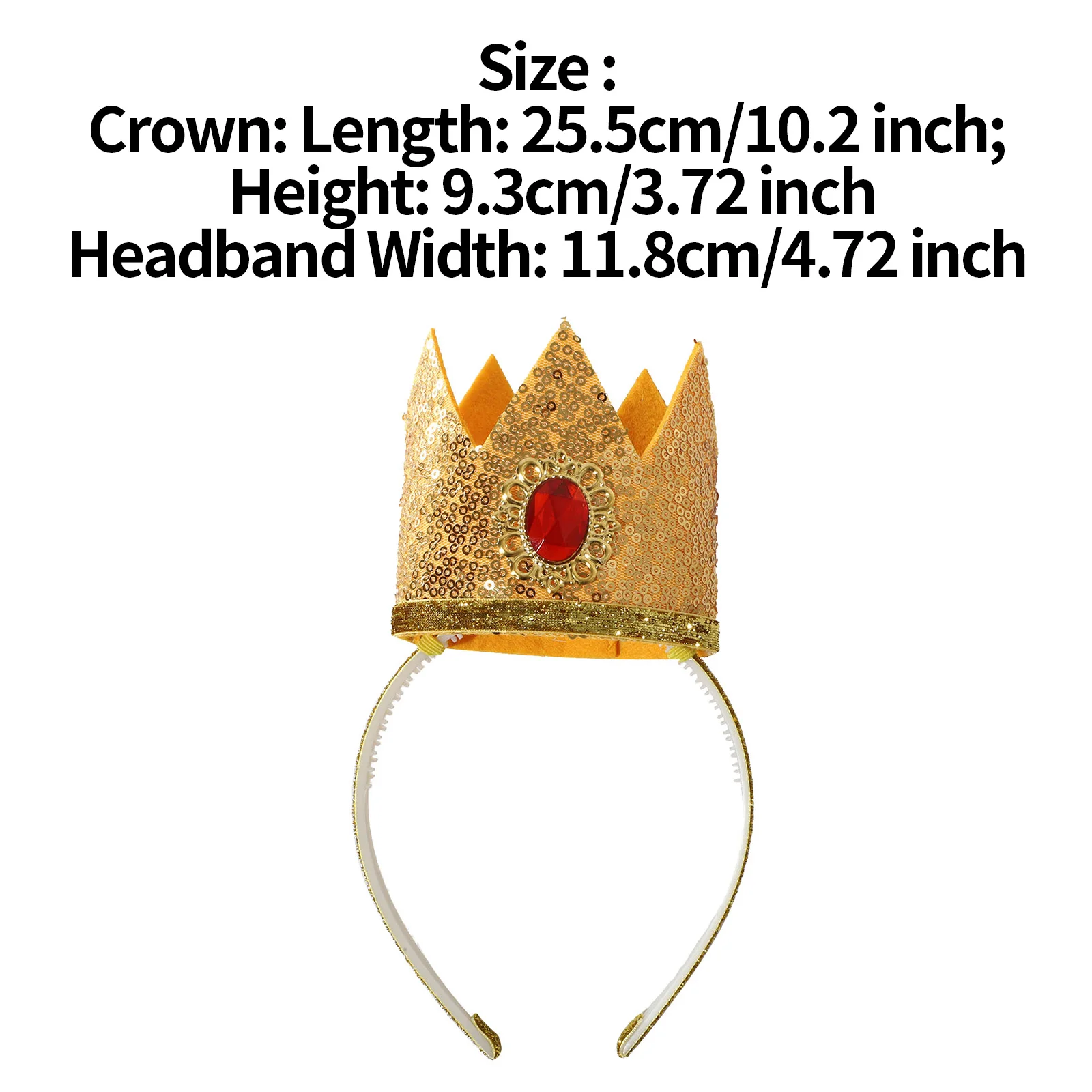 Halloween Princess Cosplay Crown para meninas, lantejoulas brilhantes, Headband de jóias, festa temática, acessórios de performance de palco para crianças