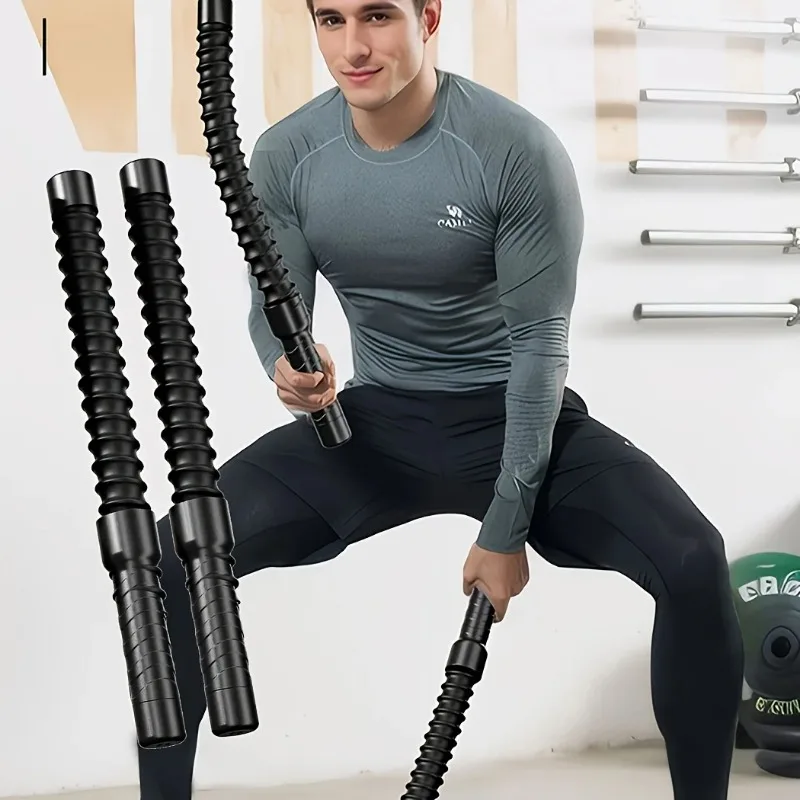 Stainless Steel Fitness Stick - Strength and Muscle Exercise Fitness Tool with Strong Rebound Inertia Suitable for Home Fitness