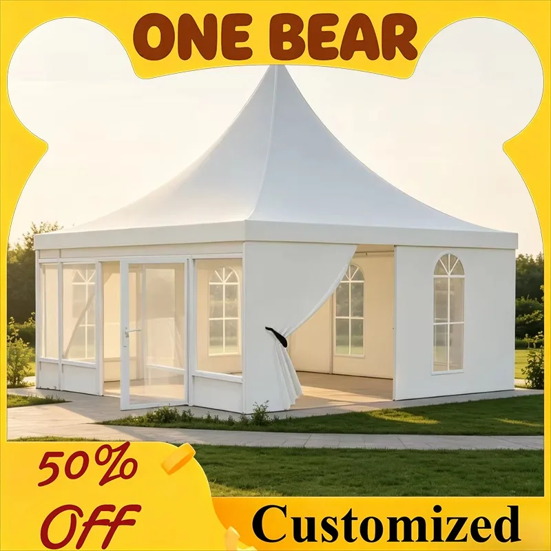 Customizable Waterproof Aluminum High Peak Pagoda Tent For Wedding Exhibition Dining Festival Restaurant And Commercial Events