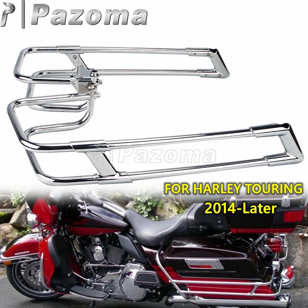 

Стальные задние двойные направляющие, защитная седельная сумка для Harley Touring Ultra Limited Road King Electra Glide Ultra Classic 2014-up