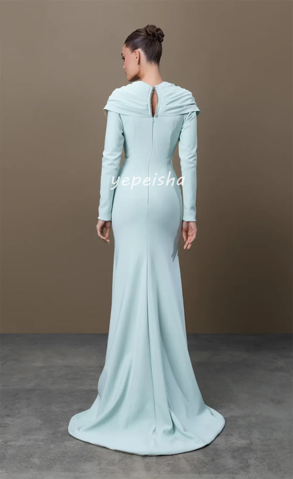 Customized Sexy Fashion Jersey Pleat Draped Rhinestone A-line V-neck Long Dresses Bespoke Occasion Dresses Elegant High Quality image 3