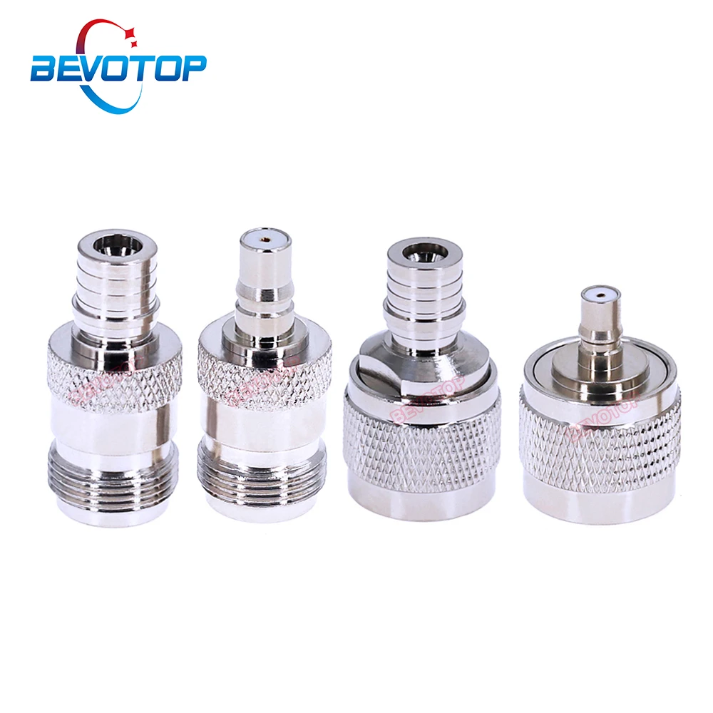 10PCS/LOT N to QMA Adapter N Male / Female to QMA Male / Female Straight RF Coaxial Adaptor 50 Ohm Converter BEVOTOP Connectors