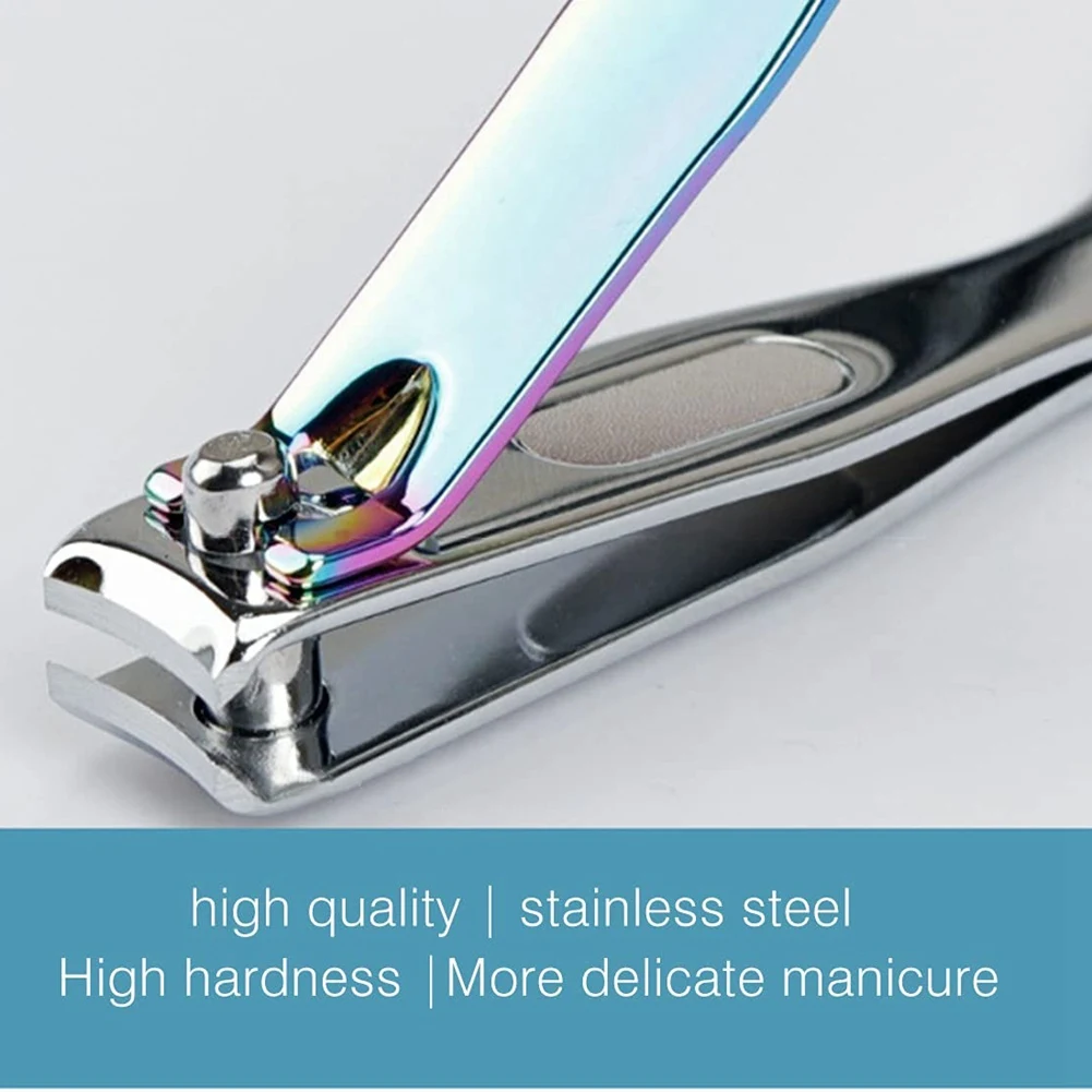 

ABUU-2 шт. Нескользящие портативные кусачки для ногтей с железным покрытием и пептидным цветом «Русалка» (большие + маленькие)