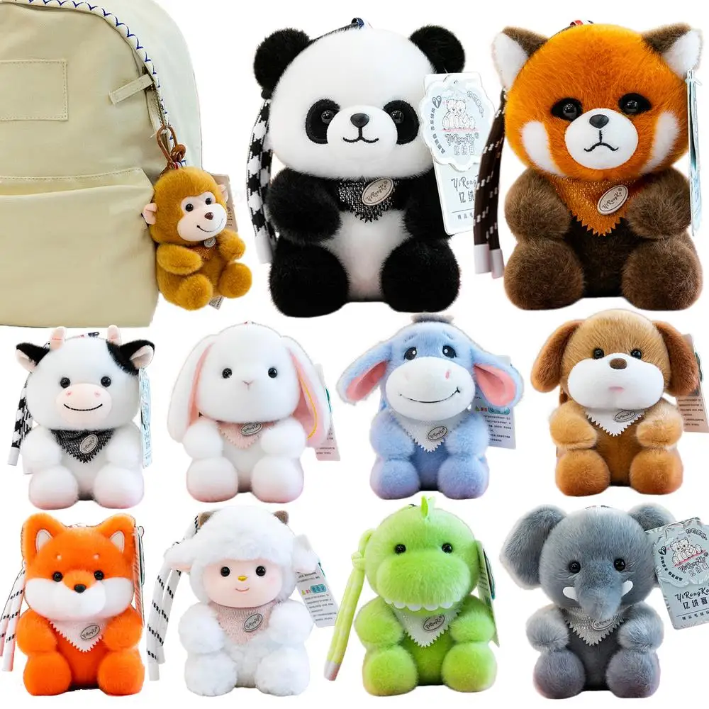 15cm Funny Joy Cute Animal Red Panda Fox Plush Toy Kawaii Elephant Penguin Capybara Duck Lamb Rabbit Sloth Plushie Birthday Gift