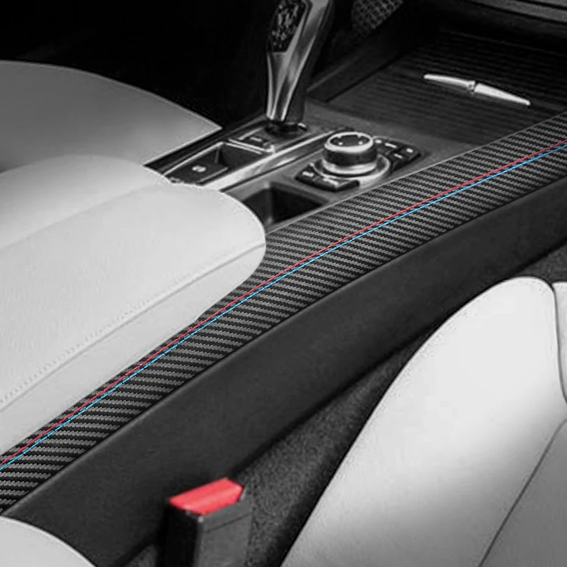 TPIC Carbon Fiber for BMW X5 E70 2008-2013 Center Console Gear Shifter Panel Side Trim Strips Sticker Car Interior Accessories