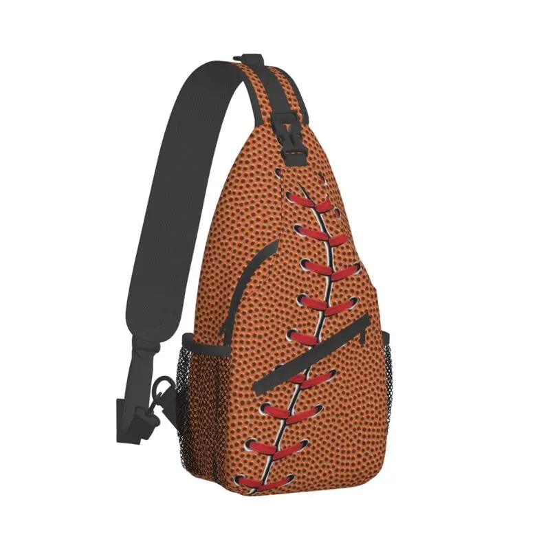 Softball Baseball Lace Crossbody Sling Backpack Men Custom Chest Shoulder Bag for Traveling Daypack