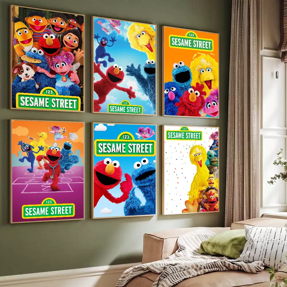 S-Sesame Street Poster Prints Artwork festival Bedroom Club living room Home Deco