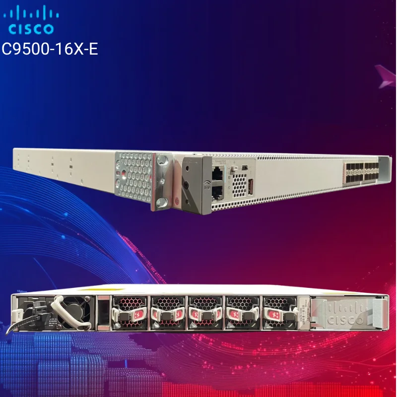 For Catalyst C9500-16X-E 16-Port 10G Fiber Switch Core Layer 3 Managed QoS SNMP 480Gbps Capacity 1 Year Warranty Brand New