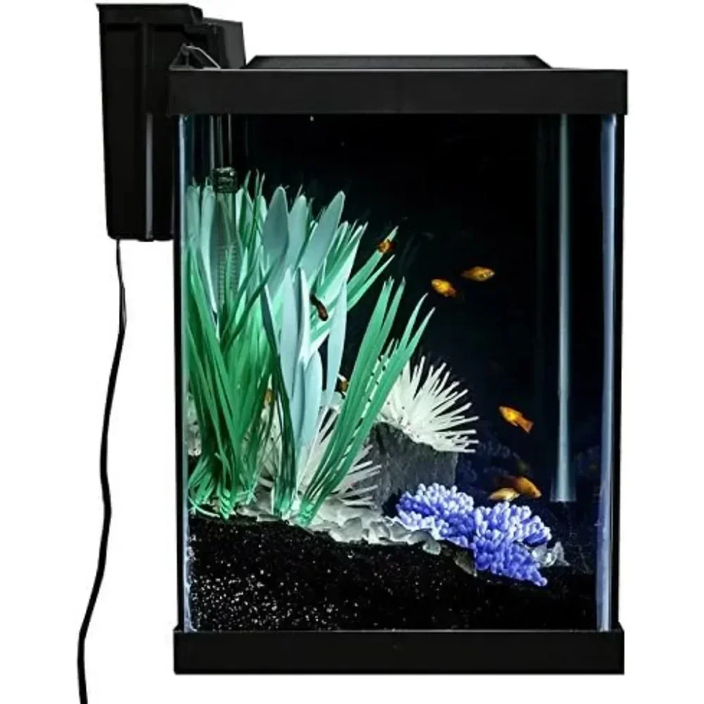 Includes  ing and Decor Fishbowl Aquarium 20 Gallon Fish Tank Kit Aquatic Pet Supplies Products Home Garden