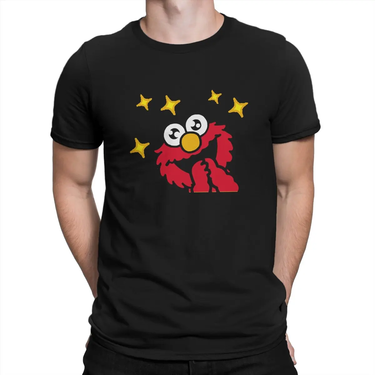 Sesame Street Elmo T Shirt Graphic Men Tees Summer Clothing Harajuku O-Neck TShirt