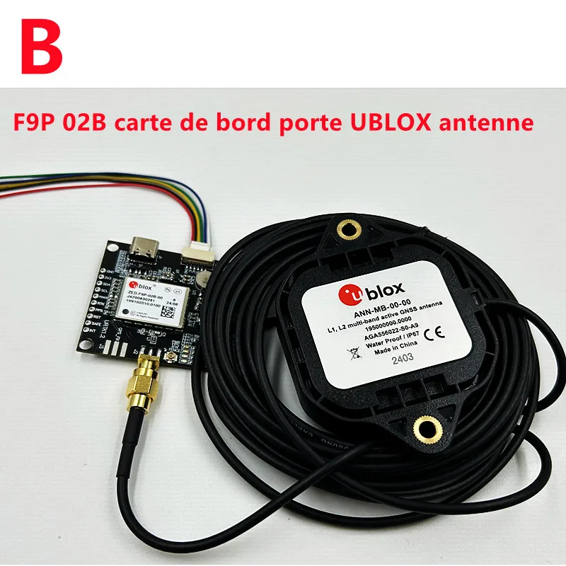 1PCS/LOT  ZED-F9P-01B 02B 04B gps  RTK  GNSS  Ublox F9P  Carries ANN-MB-00 L1/L2 radio frequency antenna