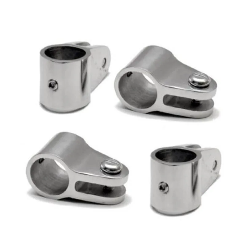 Marine Stainless Steel Bimini Top Fitting Kit 2 Arch Mounts 4 Brackets 6 Sliders 12-Piece Set 316 SS