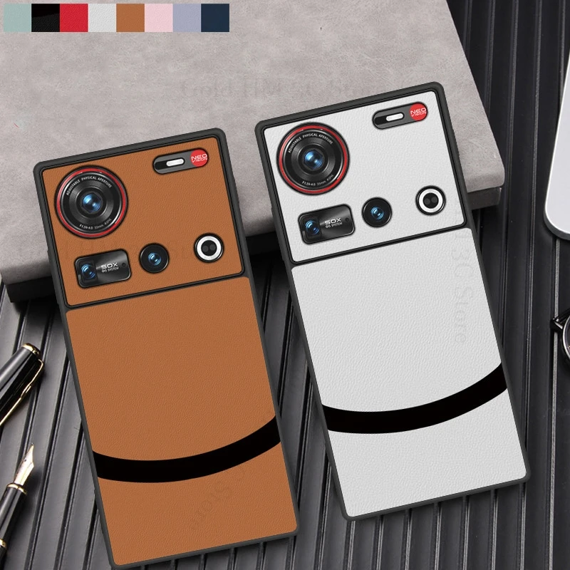 

For ZTE nubia Z70S Ultra Spliced Leather Phone Case Nubia Z70 Ultra Soft Bumper Shockproof Cover Nubia Z60S Pro Z50 S Z60 Ultra