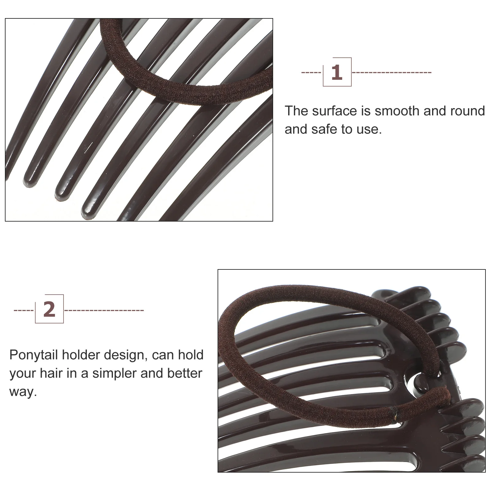 

4 Pcs Ponytail Comb Hairpin Side Combs Bride Wedding for Women Bridal Accessories