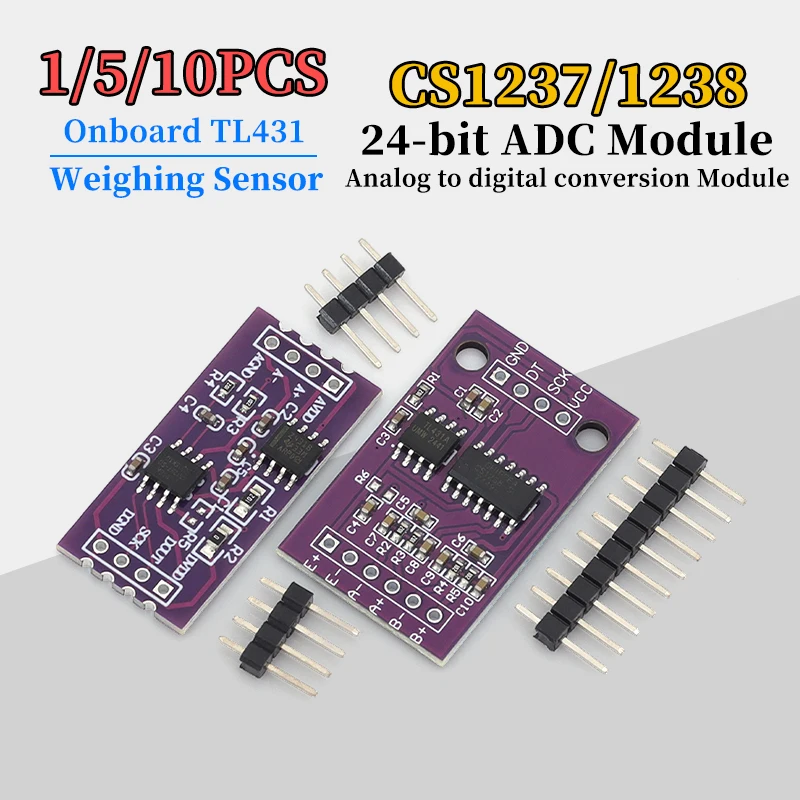 CS1237 24-bit ADC Module Single-channel Weighing Sensing with TL431 Voltage Regulator Chip