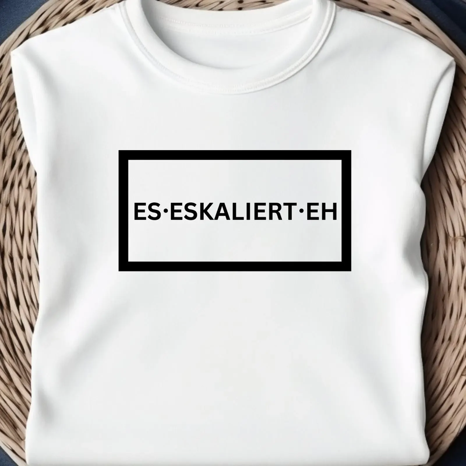 Iron on image It Eskaliert Eh for ironing In black or white images JGA approx 20 x 10 cm vintage Washed graphic Versatile