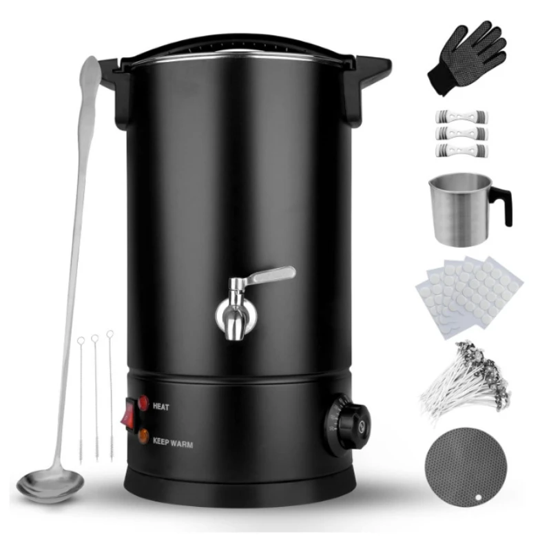 

Candle Making Wax Melter Kit (Black 10 liters) Electric Wax Melter with Quick Pouring Nozzles