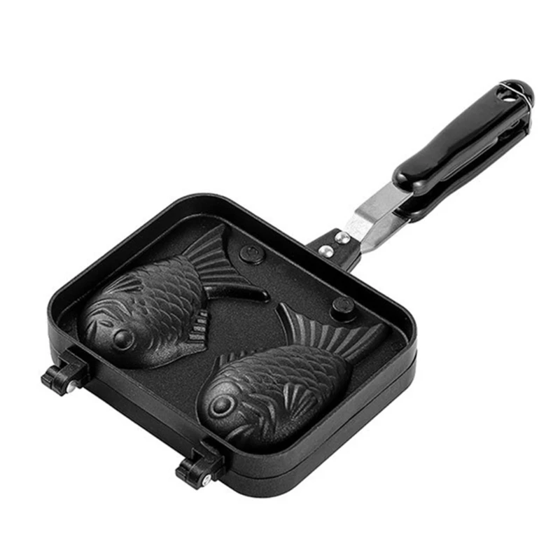 

Aluminum Taiyaki Baking Pans Nonstick Fish Shaped Cake Mould Cookware for Dessert Lover Kitchen Supplies