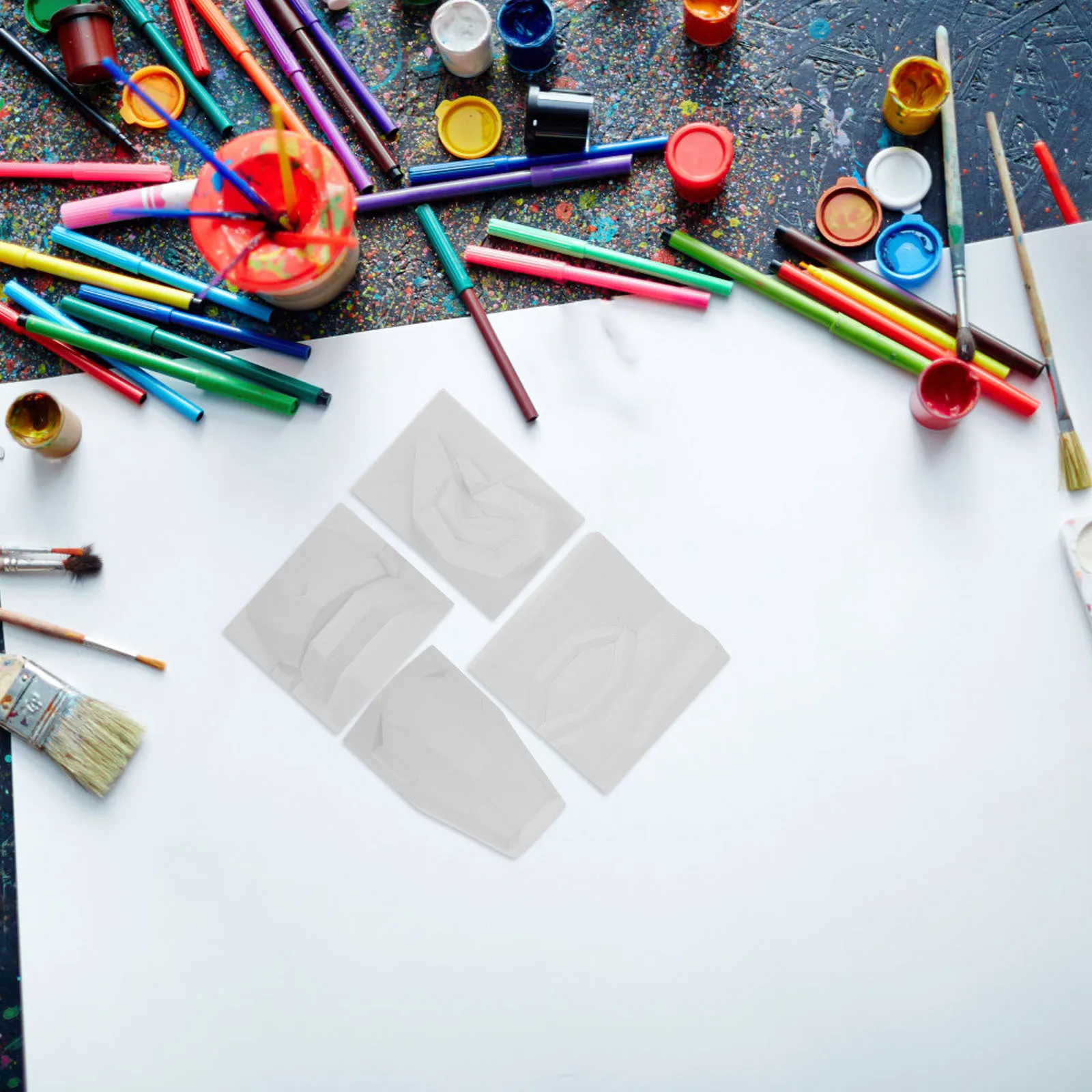 

1Set Gypsum Facial Features Sculpture Sketch Practice Tool for Drawing Schools Teaching Aid Eye Ear Nose Mouth