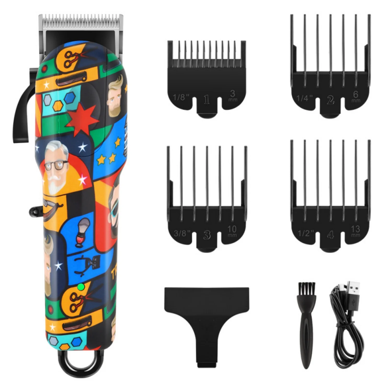 HIENA ماكينة تشذيب الشعر اللاسلكية العصرية على شكل جرافيتي تصميم ماكينة قص الشعر الكهربائية ماكينة حلاقة شعر اللحية الاحترافية