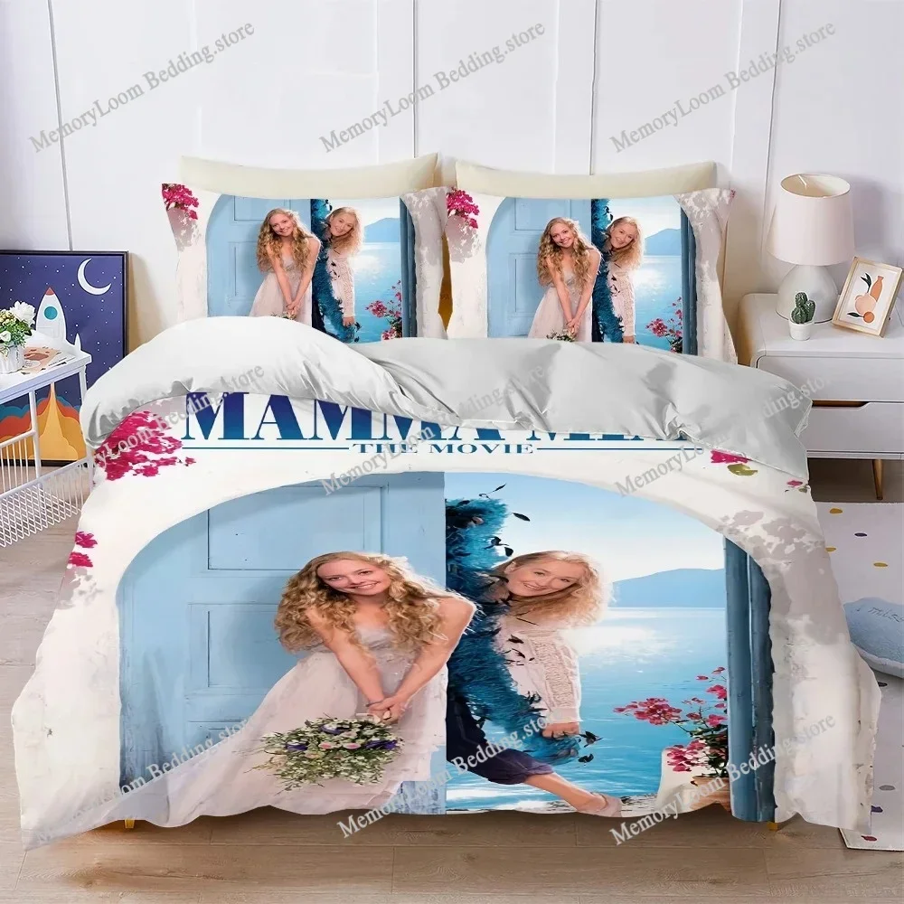 Classic Film Mamma Mia Duvet Cover Set Home Style Bedding Soft Laundry Cotton Bed Four Seasons Student Dormitory Home Textile963