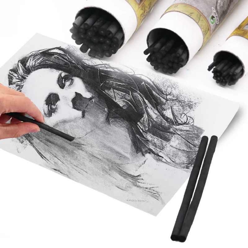 

Charcoal Powder for Drawing Willow Charcoal Pencils Sketch Charcoal Bars Drawing Graphite Quick Sketching Artist Products