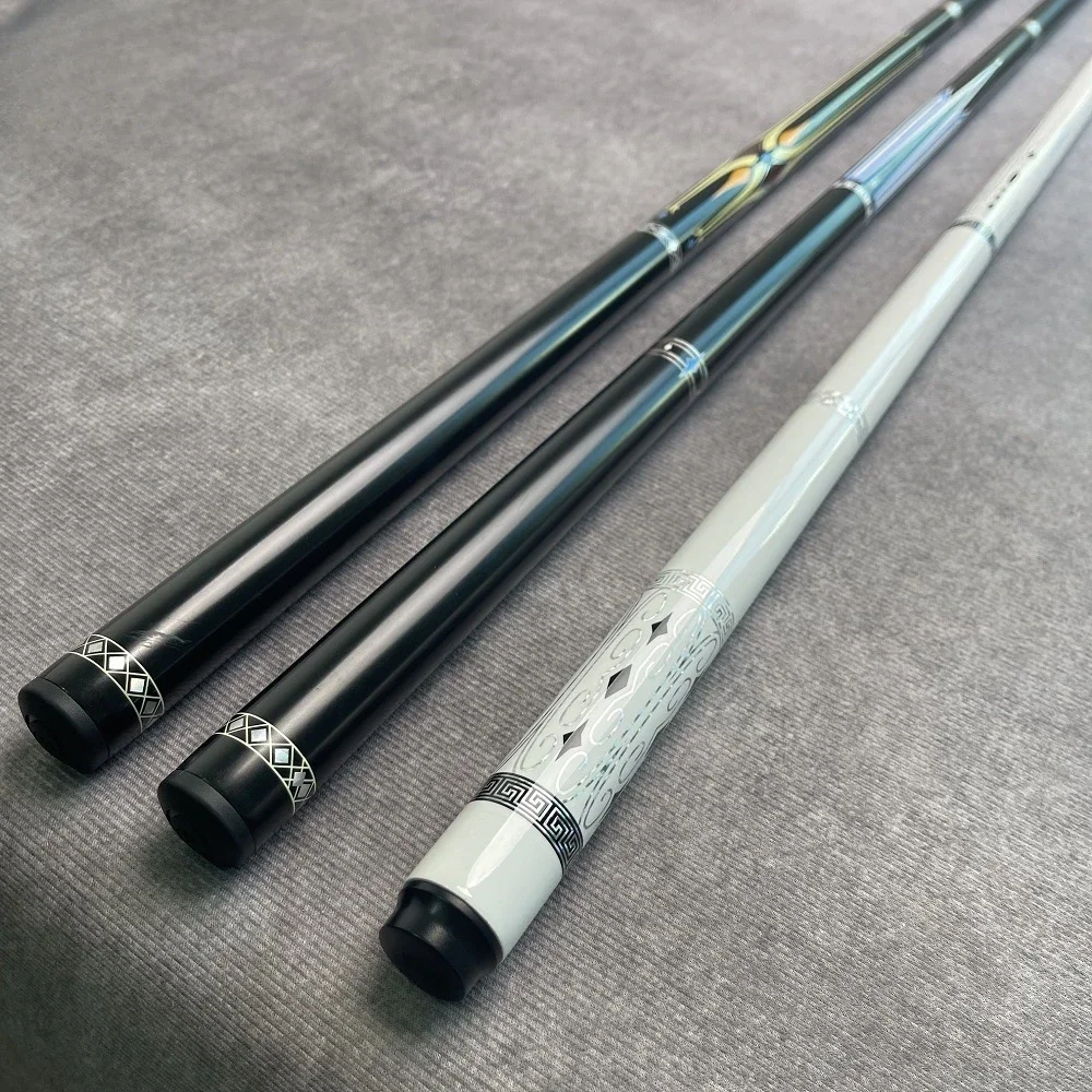 Billiard Cue Large, Medium and Small Black Head Technology Carbon Fiber Chinese Black Eight 8 Special Rod Snooker Billiard