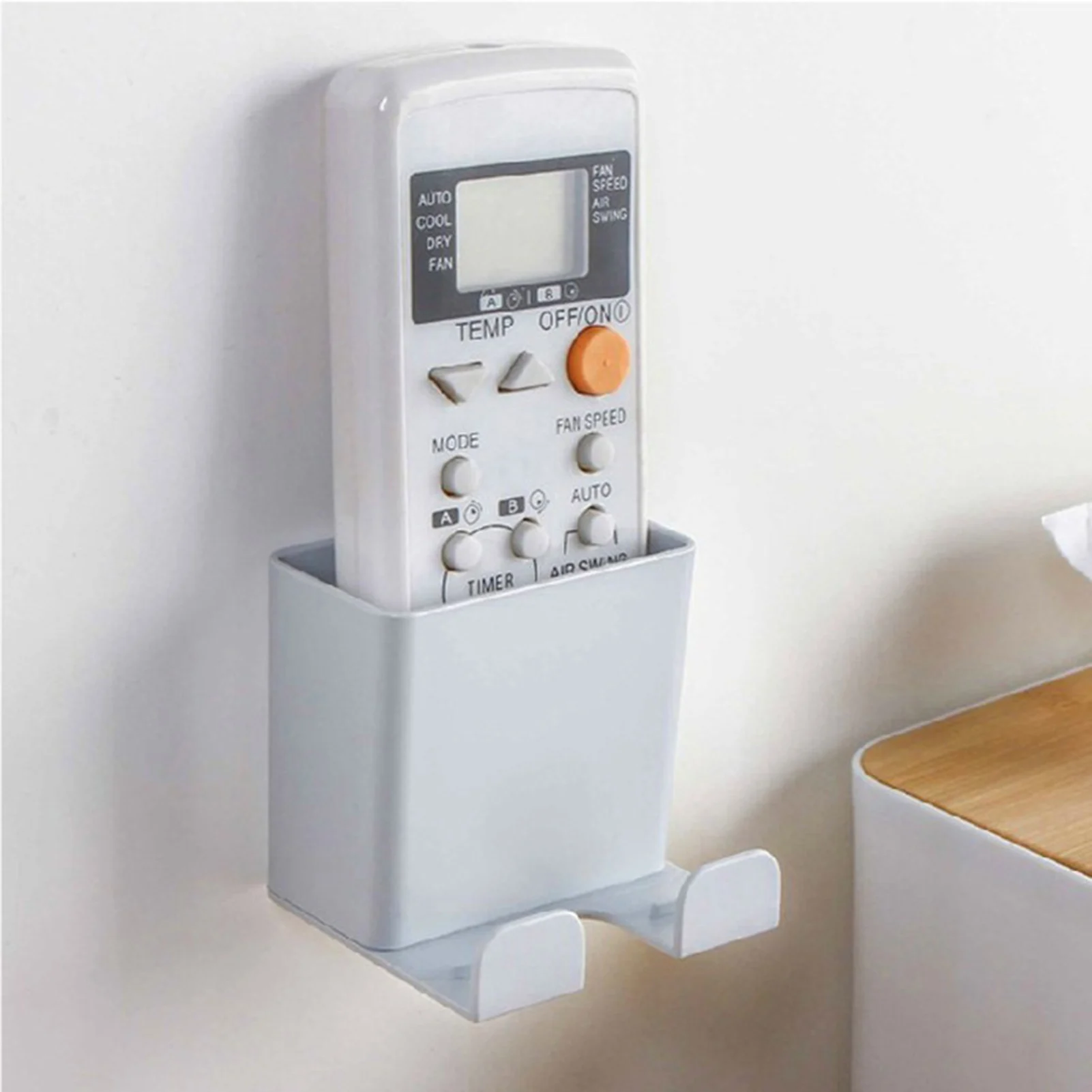 

Wall Mounted Organizer Rack Air Conditioning Tv Remote Control Storage Box Bathroom Toothbrush Organizer Home Storing Accessory